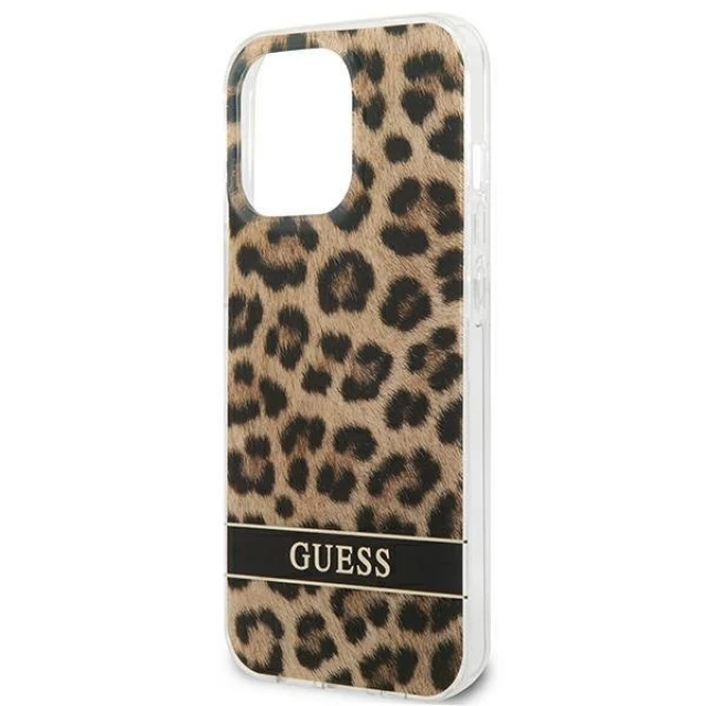 Чохол Guess Leopard для iPhone 13 Pro Brown (GUHCP13LHSLEOW)