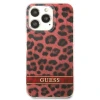 Чохол Guess Leopard для iPhone 13 Pro Red (GUHCP13LHSLEOR)