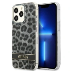 Чохол Guess Leopard для iPhone 13 Pro Grey (GUHCP13LHSLEOK)