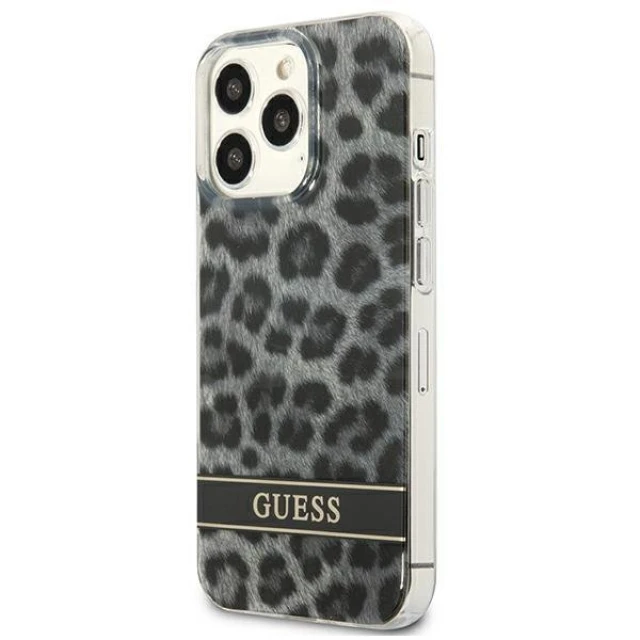Чохол Guess Leopard для iPhone 13 Pro Grey (GUHCP13LHSLEOK)
