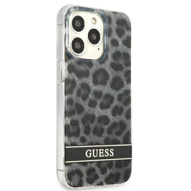 Чохол Guess Leopard для iPhone 13 Pro Grey (GUHCP13LHSLEOK)