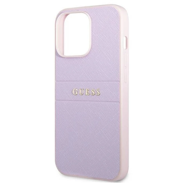 Чохол Guess Saffiano Stripe для iPhone 13 Pro Max Purple (GUHCP13XPSASBPU)