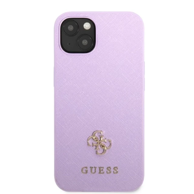 Чохол Guess Saffiano 4G Small Metal Logo для iPhone 13 mini Purple (GUHCP13SPS4MU)