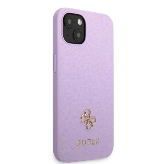 Чохол Guess Saffiano 4G Small Metal Logo для iPhone 13 mini Purple (GUHCP13SPS4MU)