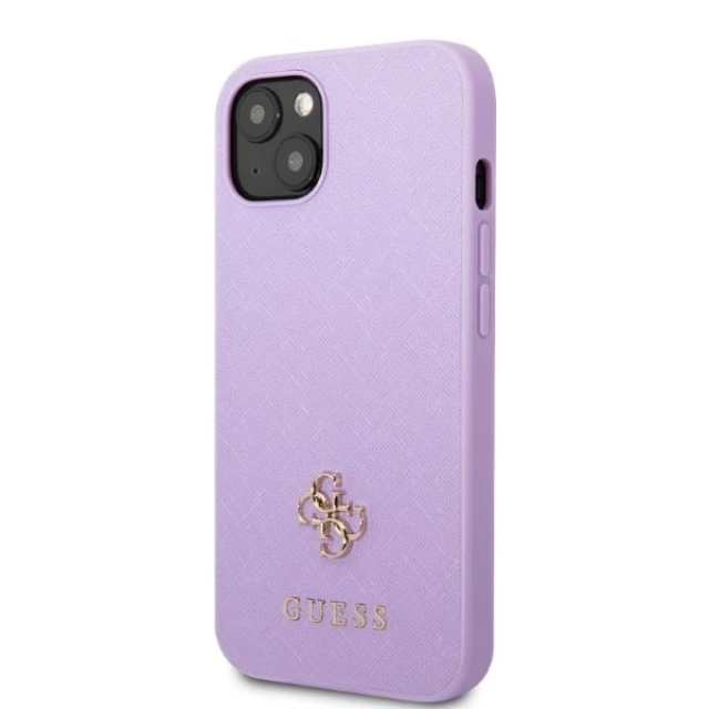 Чохол Guess Saffiano 4G Small Metal Logo для iPhone 13 Purple (GUHCP13MPS4MU)