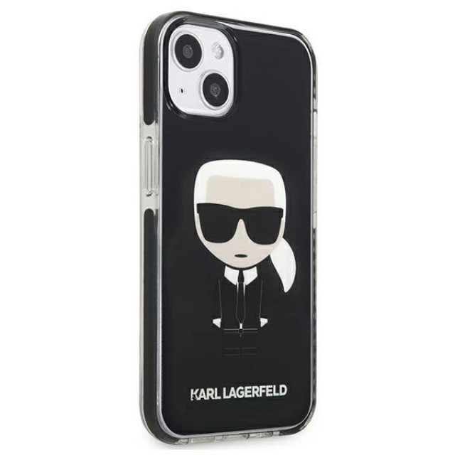 Чохол Karl Lagerfeld Iconik Karl для iPhone 13 mini Black (KLHCP13STPEIKK)