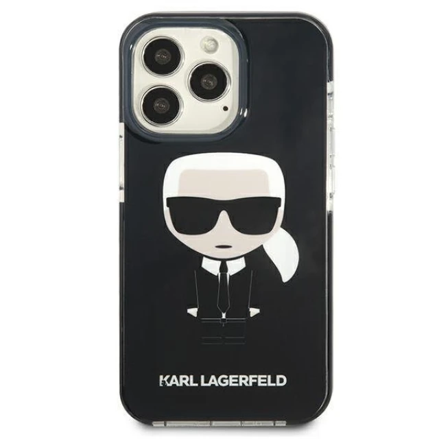 Чохол Karl Lagerfeld Iconik Karl для iPhone 13 | 13 Pro Black (KLHCP13LTPEIKK)