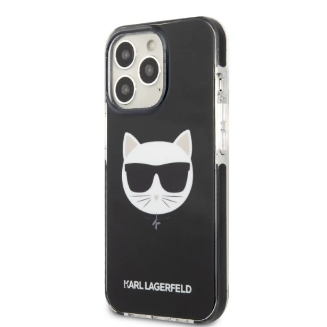 Чохол Karl Lagerfeld Choupette Head для iPhone 13 Pro Max Black (KLHCP13XTPECK)