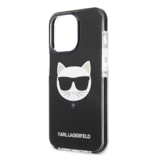 Чохол Karl Lagerfeld Choupette Head для iPhone 13 Pro Max Black (KLHCP13XTPECK)