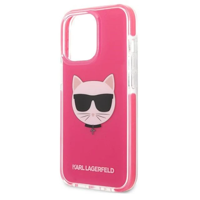 Чохол Karl Lagerfeld Choupette Head для iPhone 13 | 13 Pro Fuschia (KLHCP13LTPECPI)