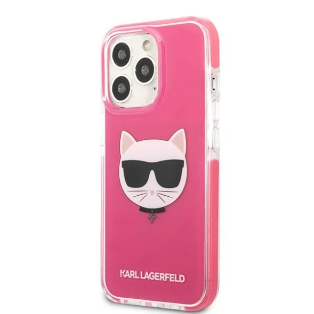 Чохол Karl Lagerfeld Choupette Head для iPhone 13 Pro Max Fuschia (KLHCP13XTPECPI)