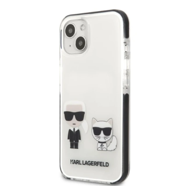 Чохол Karl Lagerfeld Karl & Choupette для iPhone 13 mini White (KLHCP13STPEKCW)