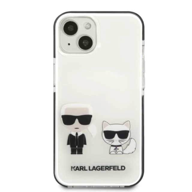 Чохол Karl Lagerfeld Karl & Choupette для iPhone 13 mini White (KLHCP13STPEKCW)