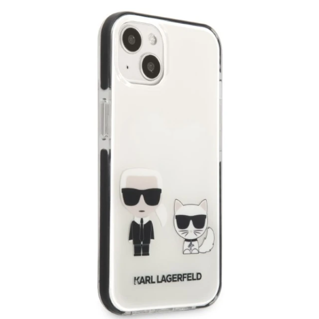 Чохол Karl Lagerfeld Karl & Choupette для iPhone 13 mini White (KLHCP13STPEKCW)