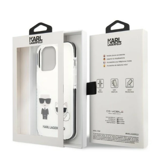Чохол Karl Lagerfeld Karl & Choupette для iPhone 13 | 13 Pro White (KLHCP13LTPEKCW)