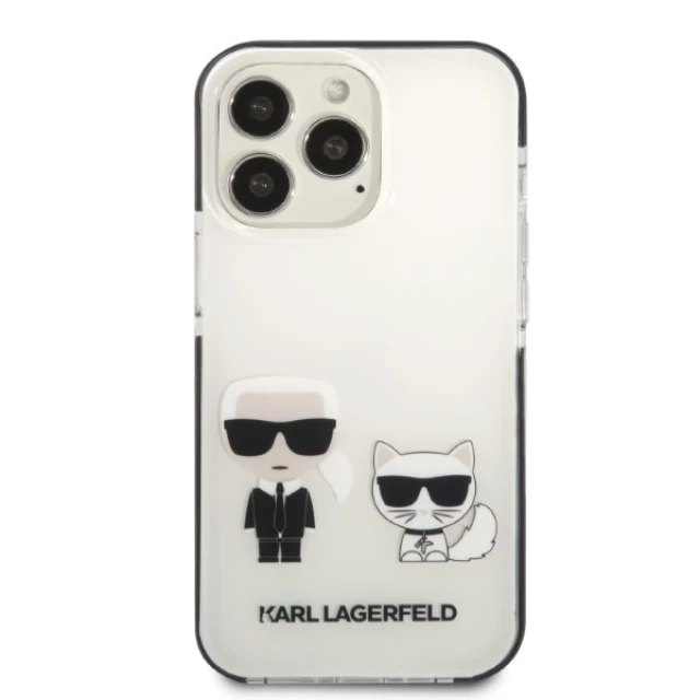 Чехол Karl Lagerfeld Karl & Choupette для iPhone 13 Pro Max White (KLHCP13XTPEKCW)