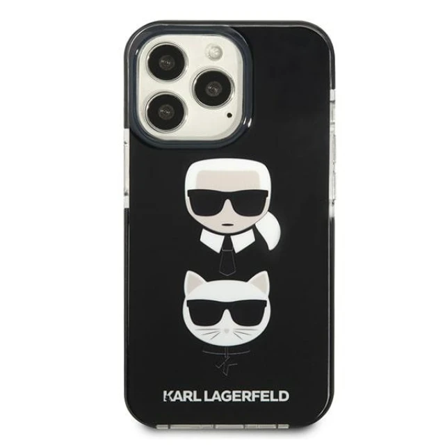 Чохол Karl Lagerfeld Karl & Choupette Head для iPhone 13 | 13 Pro Black (KLHCP13LTPE2TK)