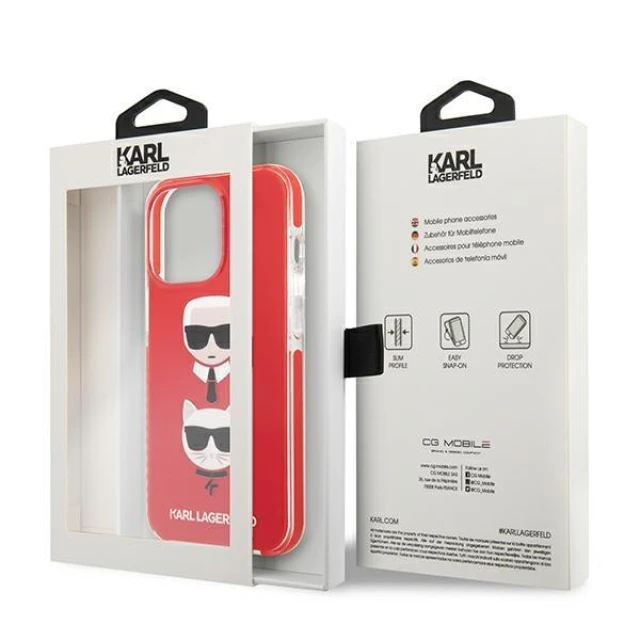 Чохол Karl Lagerfeld Karl & Choupette для iPhone 13 | 13 Pro Red (KLHCP13LTPE2TR)