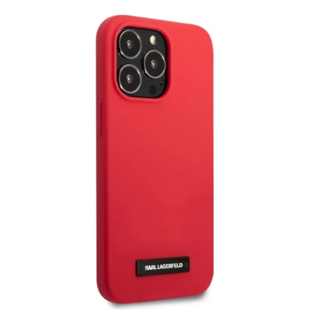 Чохол Karl Lagerfeld Silicone Plaque для iPhone 13 | 13 Pro Red (KLHCP13LSLMP1R)