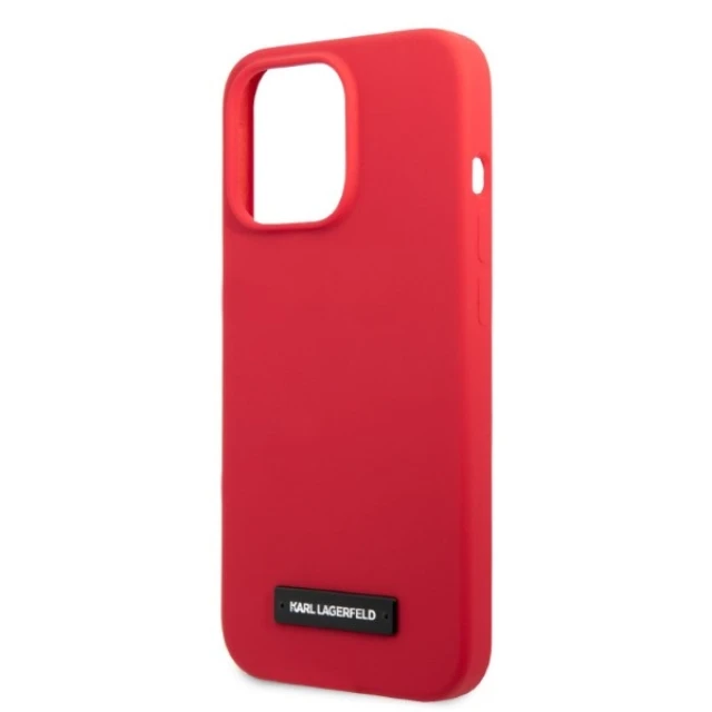 Чохол Karl Lagerfeld Silicone Plaque для iPhone 13 | 13 Pro Red (KLHCP13LSLMP1R)