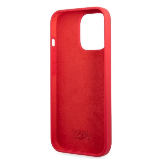 Чохол Karl Lagerfeld Silicone Plaque для iPhone 13 | 13 Pro Red (KLHCP13LSLMP1R)