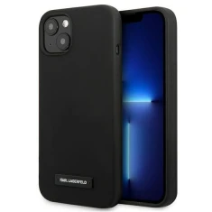 Чохол Karl Lagerfeld Silicone Plaque для iPhone 13 mini Black (KLHCP13SSLMP1K)