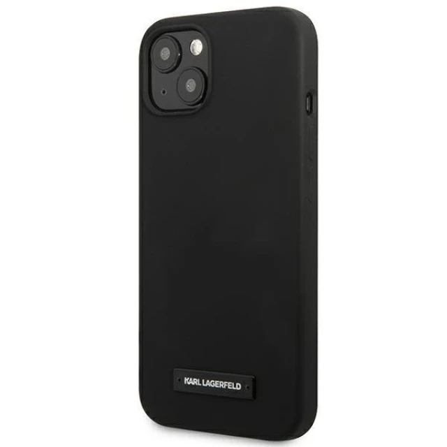 Чохол Karl Lagerfeld Silicone Plaque для iPhone 13 mini Black (KLHCP13SSLMP1K)