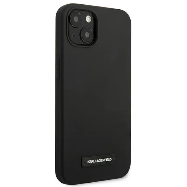 Чохол Karl Lagerfeld Silicone Plaque для iPhone 13 Black (KLHCP13MSLMP1K)