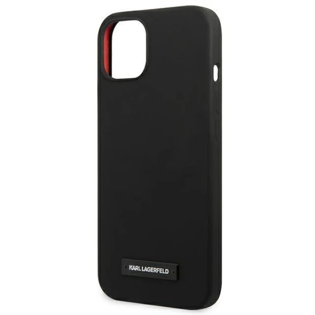 Чохол Karl Lagerfeld Silicone Plaque для iPhone 13 Black (KLHCP13MSLMP1K)