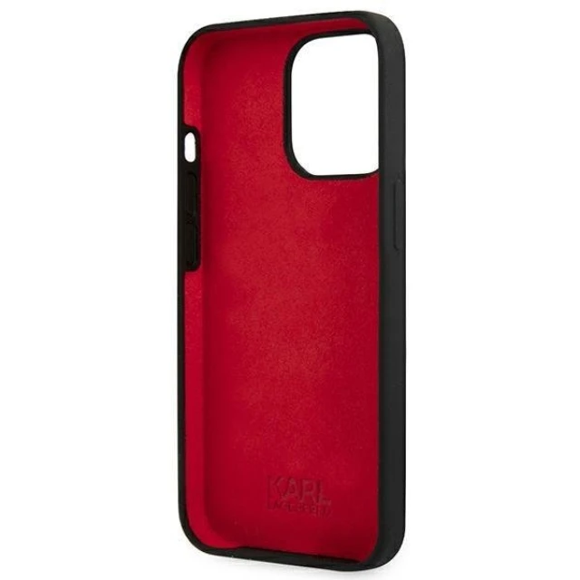 Чохол Karl Lagerfeld Silicone Plaque для iPhone 13 | 13 Pro Black (KLHCP13LSLMP1K)