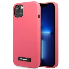 Чохол Karl Lagerfeld Silicone Plaque для iPhone 13 mini Fuchsia (KLHCP13SSLMP1PI)