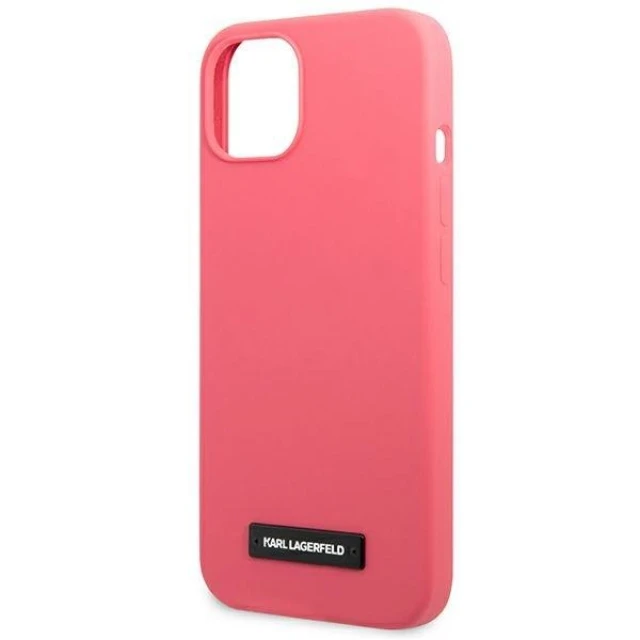 Чехол Karl Lagerfeld Silicone Plaque для iPhone 13 mini Fuchsia (KLHCP13SSLMP1PI)