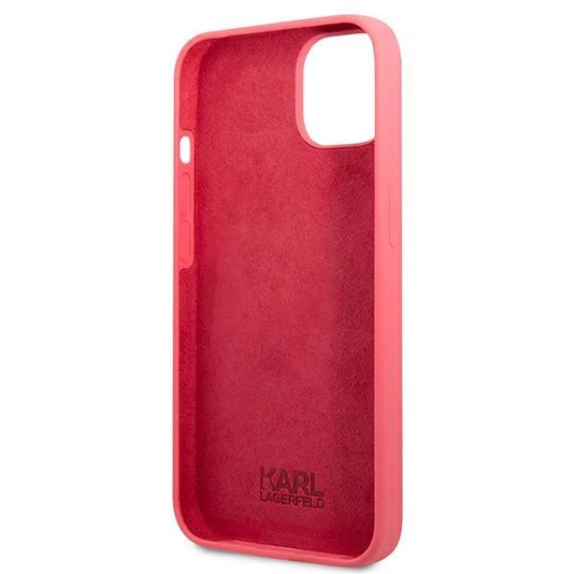 Чохол Karl Lagerfeld Silicone Plaque для iPhone 13 Fuchsia (KLHCP13MSLMP1PI)