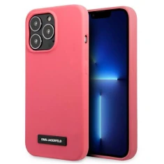 Чехол Karl Lagerfeld Silicone Plaque для iPhone 13 Pro Max Fuchsia (KLHCP13XSLMP1PI)