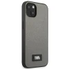 Чехол Karl Lagerfeld Saffiano Plaque для iPhone 13 Silver (KLHCP13MSFMP2DG)