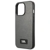 Чохол Karl Lagerfeld Saffiano Plaque для iPhone 13 Pro Max Silver (KLHCP13XSFMP2DG)
