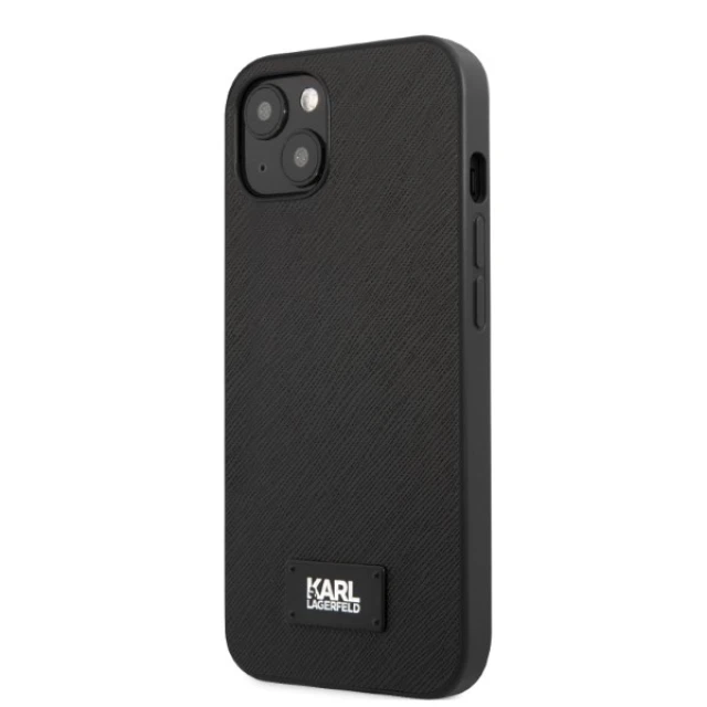Чохол Karl Lagerfeld Saffiano Plaque для iPhone 13 mini Black (KLHCP13SSFMP2K)