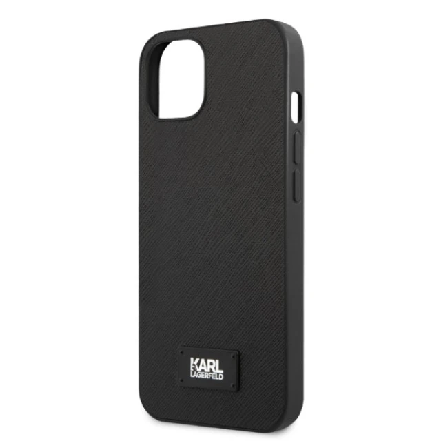 Чохол Karl Lagerfeld Saffiano Plaque для iPhone 13 mini Black (KLHCP13SSFMP2K)