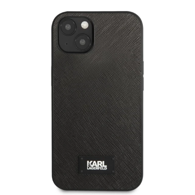 Чохол Karl Lagerfeld Saffiano Plaque для iPhone 13 Black (KLHCP13MSFMP2K)
