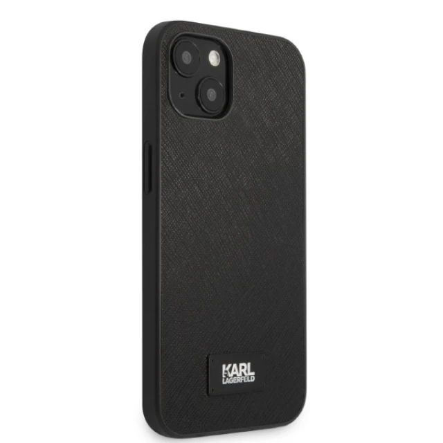 Чохол Karl Lagerfeld Saffiano Plaque для iPhone 13 Black (KLHCP13MSFMP2K)