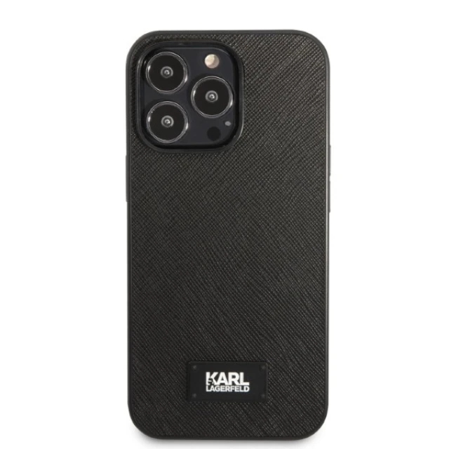 Чохол Karl Lagerfeld Saffiano Plaque для iPhone 13 | 13 Pro Black (KLHCP13LSFMP2K)