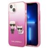Чохол Karl Lagerfeld Gradient Iconic Karl and Choupette для iPhone 13 mini Pink (KLHCP13STGKCP)