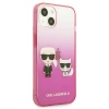 Чохол Karl Lagerfeld Gradient Iconic Karl and Choupette для iPhone 13 mini Pink (KLHCP13STGKCP)
