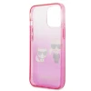 Чохол Karl Lagerfeld Gradient Iconic Karl and Choupette для iPhone 13 Pro Pink (KLHCP13LTGKCP)