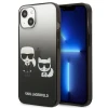 Чохол Karl Lagerfeld Gradient Iconic Karl and Choupette для iPhone 13 mini Black (KLHCP13STGKCK)