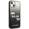 Чохол Karl Lagerfeld Gradient Iconic Karl and Choupette для iPhone 13 mini Black (KLHCP13STGKCK)
