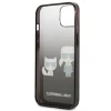 Чохол Karl Lagerfeld Gradient Iconic Karl and Choupette для iPhone 13 mini Black (KLHCP13STGKCK)