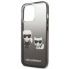 Чехол Karl Lagerfeld Gradient Iconic Karl and Choupette для iPhone 13 Pro Black (KLHCP13LTGKCK)