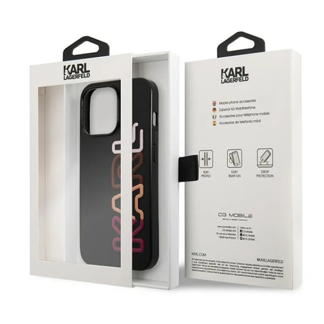 Чохол Karl Lagerfeld Multipink Brand для iPhone 13 | 13 Pro Black (KLHCP13LPCOBK)