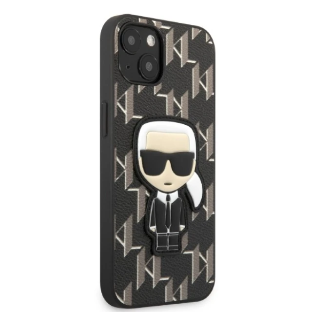 Чехол Karl Lagerfeld Monogram Ikonik Patch для iPhone 13 mini Black (KLHCP13SPMNIKBK)